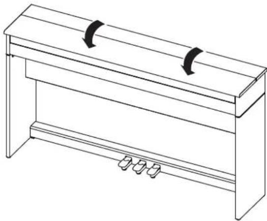 ROLAND DP603-PEC D - Grasp and gently lower the lid with both hands. - 1