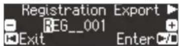 ROLAND DP603-PEC D - Saving a Registration Set (Registration Export) - 1