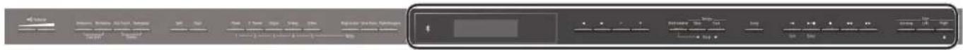 Scanned image of a legacy computer control panel with labeled buttons and ports
