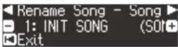 ROLAND DP603-PEC D - Renaming a Song (Rename Song) - 2