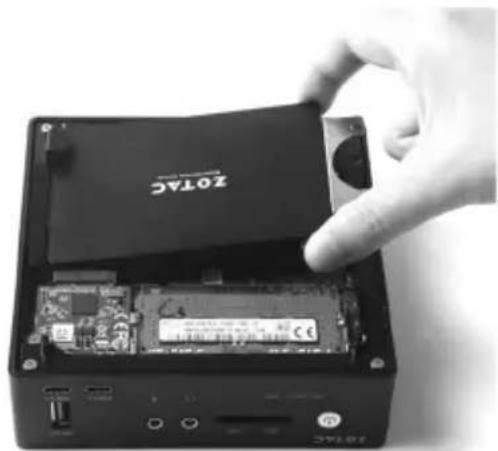 Zotac ZBOX MI642 nano - Installing a hard disk drive - 3