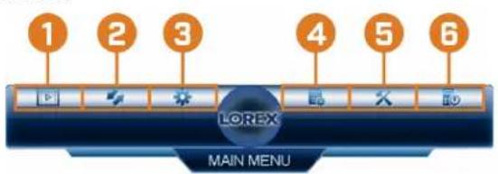 Lorex NK263-88ABE - Main Menu Overview - 1