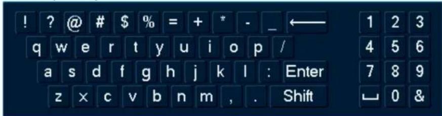 Lorex NK263-88ABE - To use the Full Keyboard: - 1