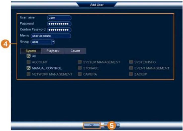 Lorex NK263-88ABE - Click Add User. - 1