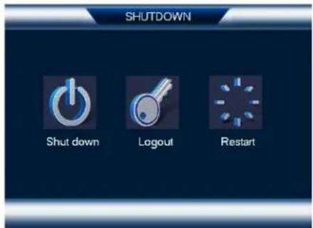 Lorex NK263-88ABE - To access the shutdown menu: - 1