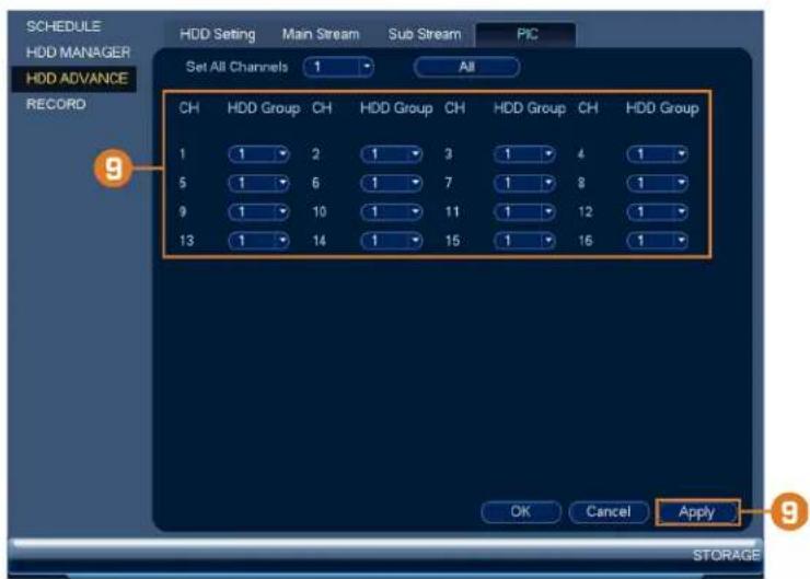 Lorex NK263-88ABE - To configure hard drive groups: - 7