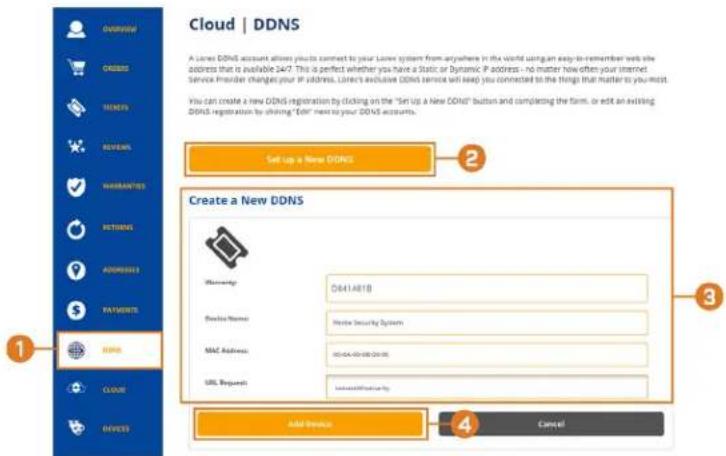 Lorex NK182-85CB - STEP 4: Sign Up for a DDNS Account - 1