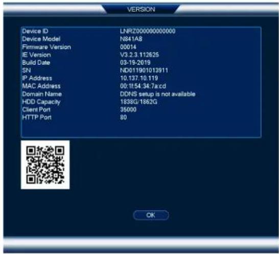 Lorex NK182-85CB - Quick Access to System Information - 1