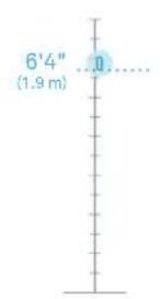 6'4" (1.9 m) 0