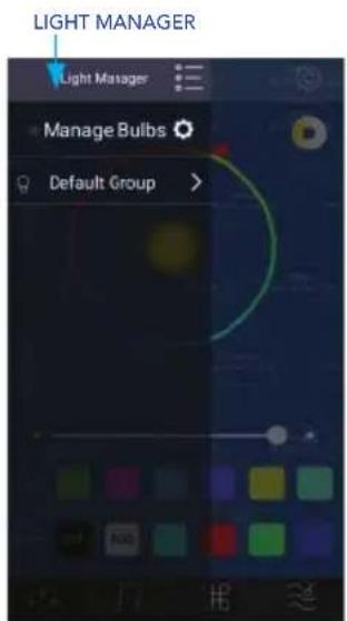 LIGHT MANAGER Light Manager Manage Bulbs Default Group