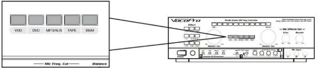 Vocopro DAX-9900RV - USING THE INPUT SELECTOR: - 1