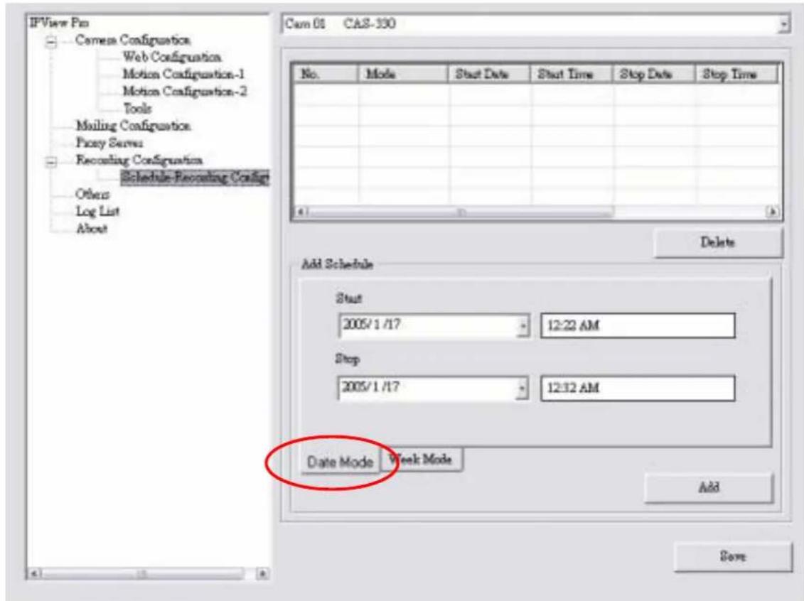 Hamlet HNIPC30 - Schedule-Recording Configuration - 1