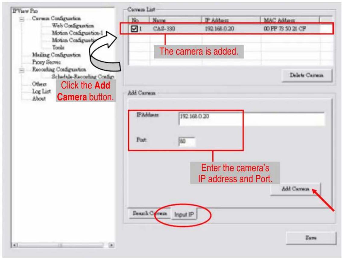 Hamlet HNIPC30 - Select the Input IP tab. - 1