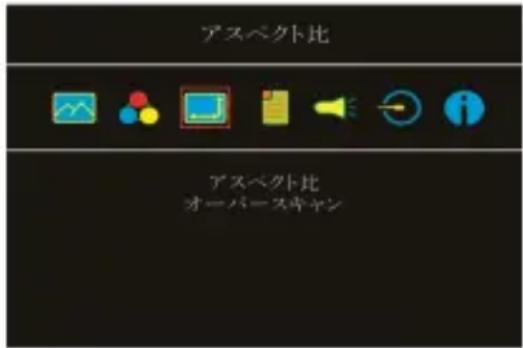 アスペクト比 アスペクト比 オーバースキャン