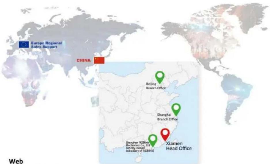 Europe Regional Sales Support CHINA Beijing Branch Office Shanghai Branch Office Shenzhen 9G8link Electronics Co., Ltd. (wholly-owned subsidiary of 9G8link) Xiamen Head Office Web