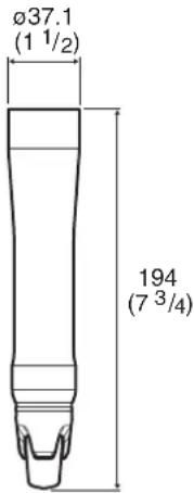 Ø37.1 (1 1/2) 194 (7 3/4)