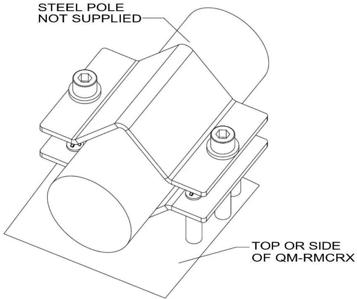 STEEL POLE NOT SUPPLIED TOP OR SIDE OF QM-RMCRX
