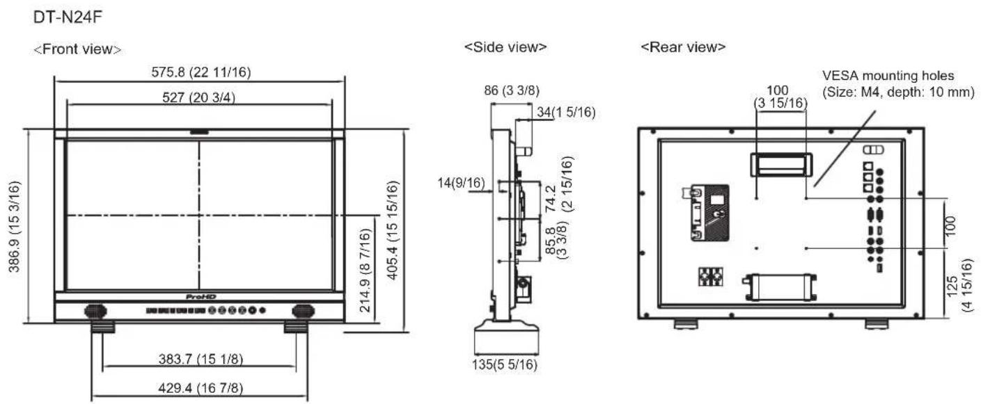 JVC DT-N24F - Dimensions - 1