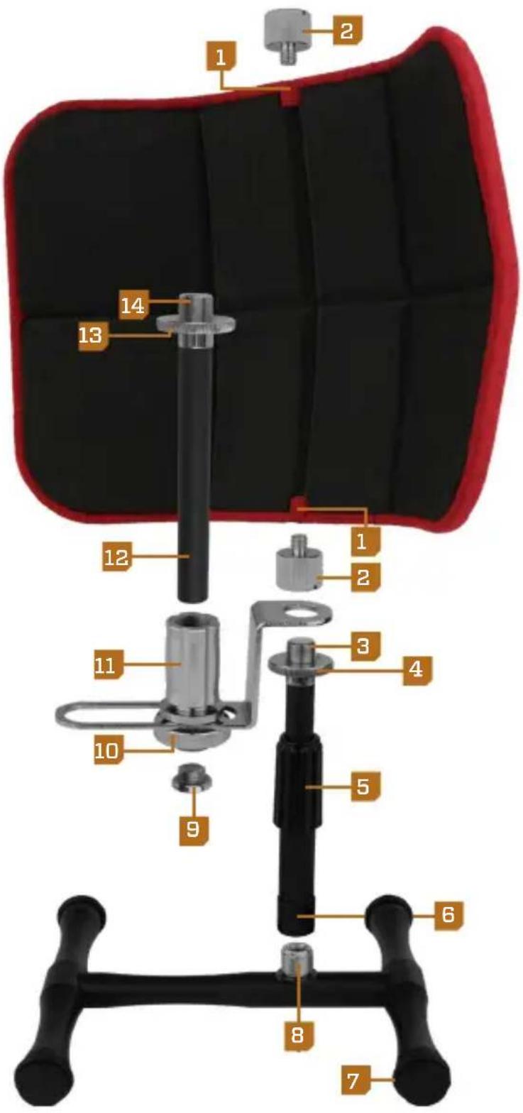 Auray RF-C12R - Sliding mic assembly - 1