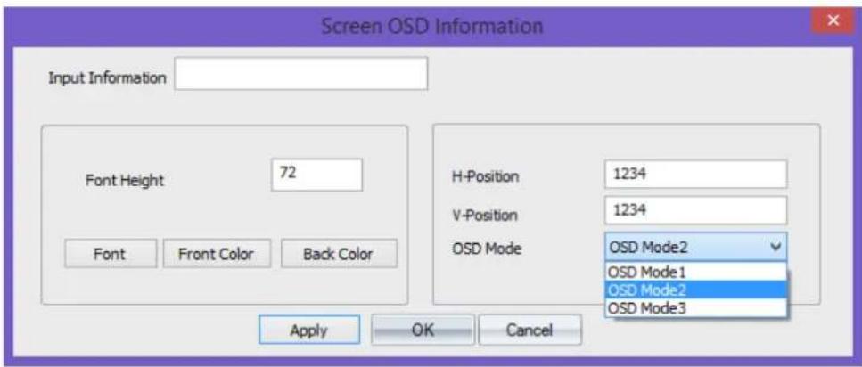 SEADA SW2036 - On Screen Display (OSD) - 2