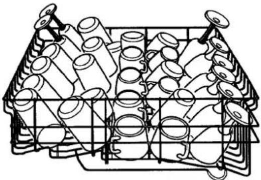 KITCHENAID KUDH24SE - Loading the upper rack - 1