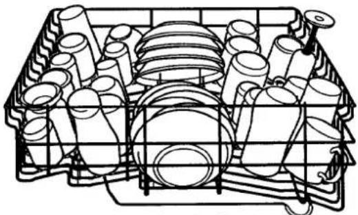 KITCHENAID KUDH24SE - Loading the upper rack - 2