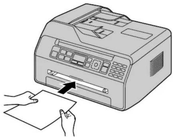 PANASONIC KX-MB1666CN - 当手动进纸盘中的记录纸未正确送入本机时 - 1
