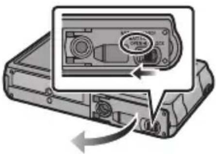 PANASONIC Lumix DMC-3D1GK - 插入及取出记忆卡 (可选件) / 电池 - 1