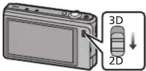 PANASONIC Lumix DMC-3D1GK - 选择 2D 拍摄模式 - 1