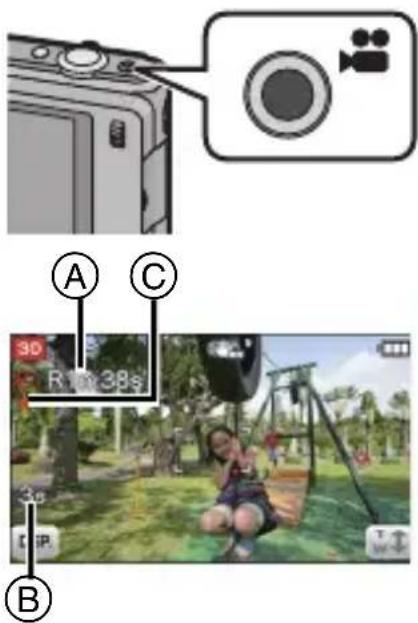 PANASONIC Lumix DMC-3D1GK - 通过按动态影像按钮开始录制。 - 1