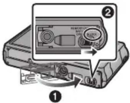 PANASONIC Lumix DMC-3D1GK - 插入及取出记忆卡 (可选件) / 电池 - 3