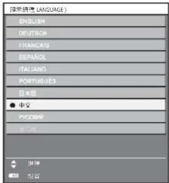 PANASONIC PT-EX510T - 更改顯示語言 - 1