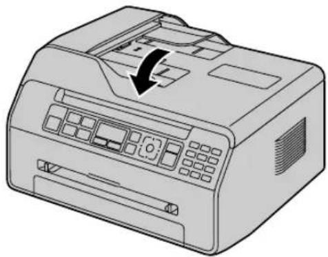 Illustration of a printer with a black arrow indicating the paper cut or change in the print output (no text or symbols present)
