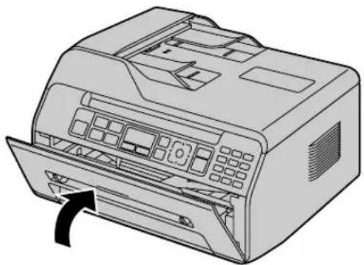 Line drawing of a printer with a scroll wheel and ventilation slots, showing no text or symbols.