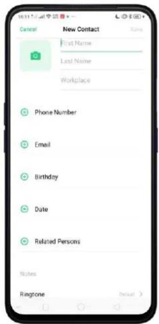 Realme C2s - Add a Contact - 2