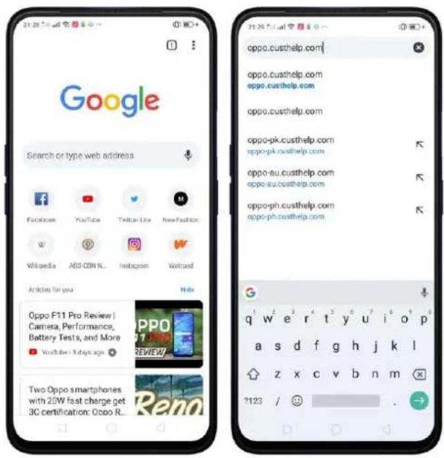 Realme C2s - Search the web - 1