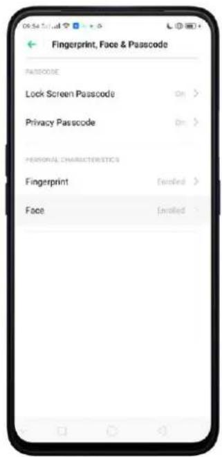 Realme C2s - Enroll a face - 2