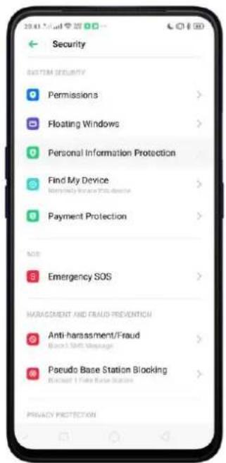 Realme C2s - Protect Personal Information - 1