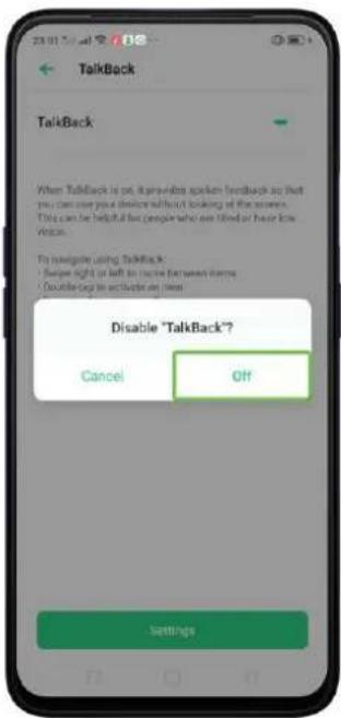 Realme C2s - When TalkBack is on: - 3