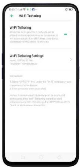 Realme C2s - Use Wi-Fi Tethering - 1