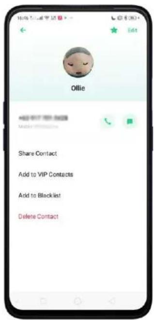 Realme C2s - Edit and Delete a Contact - 8