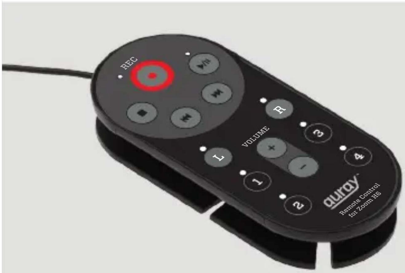 REC VOLUME 1 2 3 4 auray Remote Control for Zoom H6