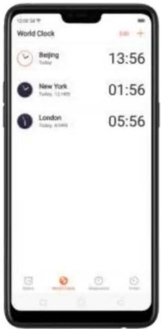 OPPO N1 Mini - 7.11.2.Add and view clocks for locations around the world - 1