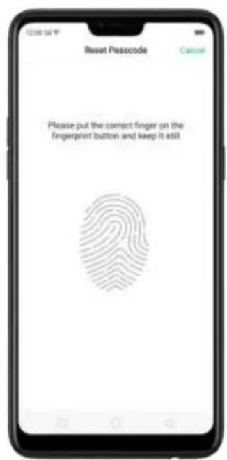 OPPO N1 Mini - Reset passcode with fingerprint after restarting the phone. - 2