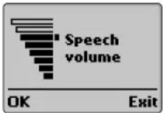 Speech volume OK Exit