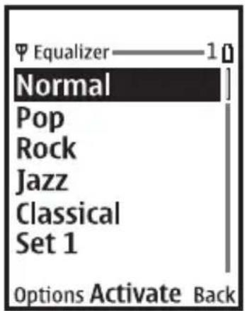NOKIA 6155i - Create a custom equalizer set - 1