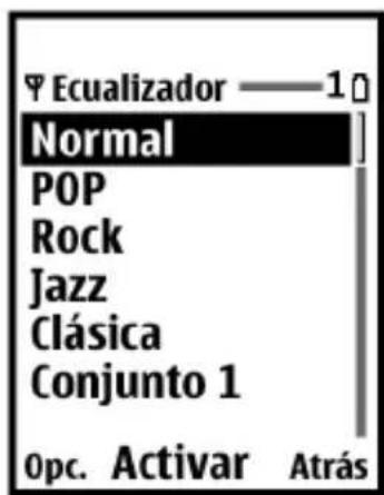 NOKIA 6155i - Crear un conjunto de ecualizador personalizado - 1