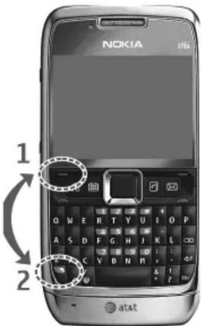 NOKIA E71x - ■Keypad lock (keyguard) - 1