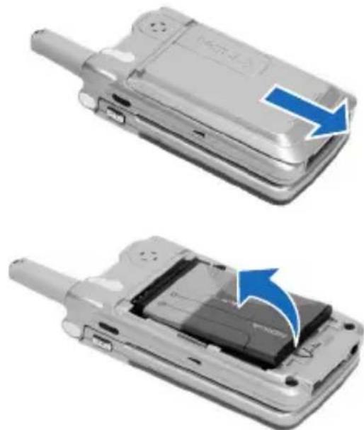 NOKIA 6256i - Install the MMC card - 1