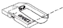 Intermec 741 - To attach a tab to the SD card - 2